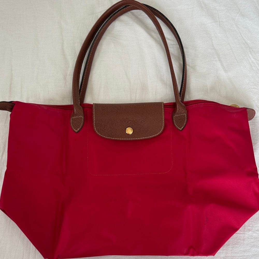 Longchamp Foldable Red Tote